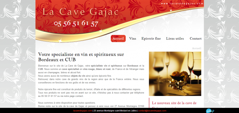 visuel site la Cave de Gajac