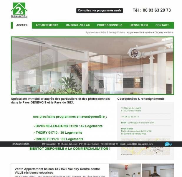 Agence Immobilière à Ferney Voltaire 2S-Transaction