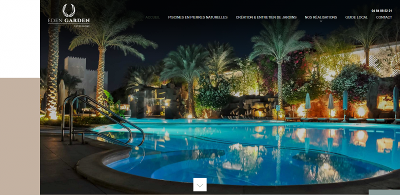 Conception de site web pour une entreprise de paysagiste et créateur de piscine sur-mesure à Tassin-la-Demi-Lune