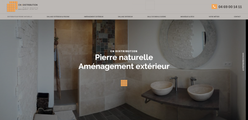 Création de site web SEO Friendly pour CN Distribution : Aménagement extérieur en pierre naturelle en Auvergne (69) 
